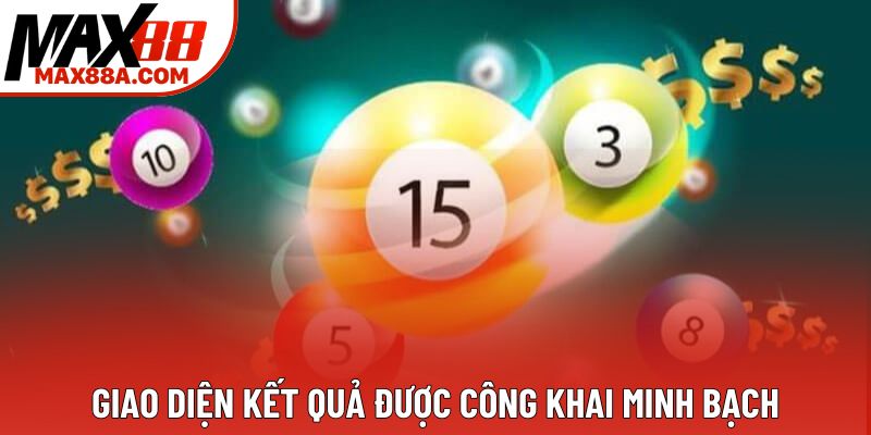 Giao diện kết quả được công khai minh bạch